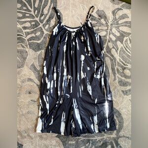 Black and White Flowy Romper